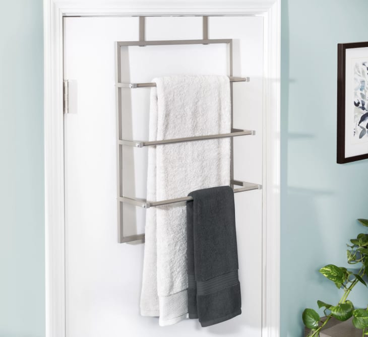 Over door bathroom towel rack on sale